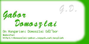 gabor domoszlai business card